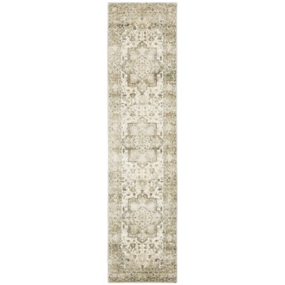 Oriental Weavers Savoy 28108 Tan/ Ivory Indoor Area Rug - 2' x 8'