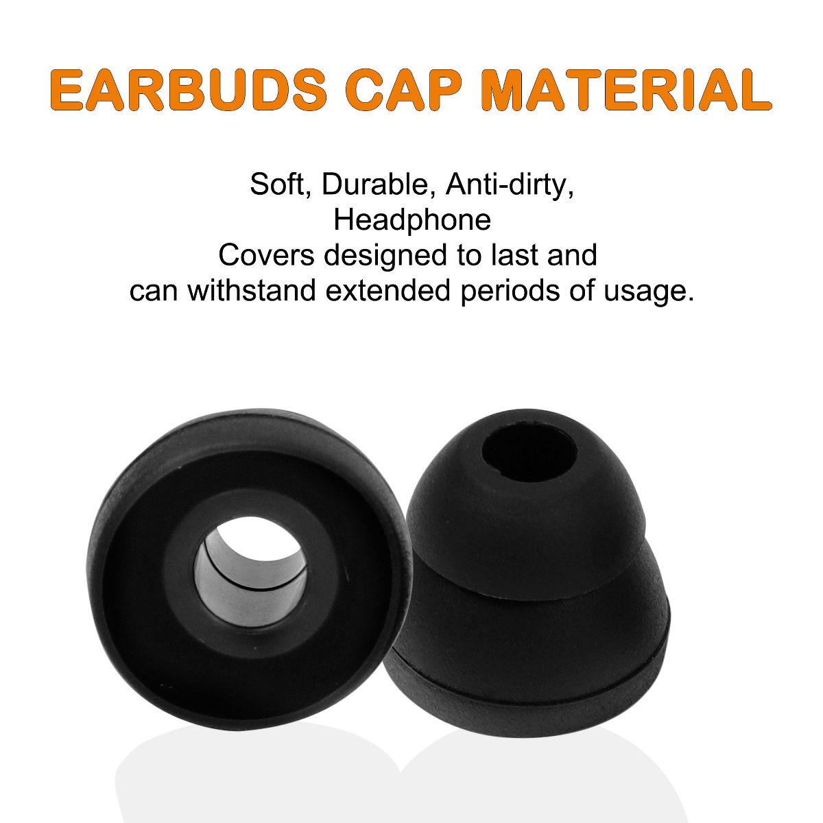 Unique Bargains Soft Silicone Noise Reduction Earbud Tips 13 x 13mm, Black 20 Pcs - thumbnail 5