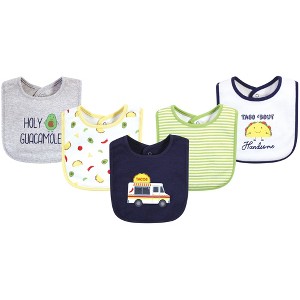Hudson Baby Infant Boy Cotton Bibs, Taco Truck, One Size - 1 of 4