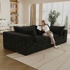 MAYEERTY 39.8" Cloud Sofa Black - 39.8", Corduroy, Double-Layer, No Assembly, DIY for Corner - 3 of 4