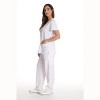 Just Love Solid Stretch Scrub Set for Women Stretchy Mock Wrap Top and Cargo Pants - 2 of 3