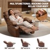 PU Leather Extra Wide Manual Recliner for Adults with Massage and Heat, Large Lazy Chair with 1.5X Sponge - 4 of 4