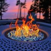 VEVOR Fire Glass, 10 LBS / 4.5 KG Fireplace Rocks, 1/2-Inch / 12.7 mm Reflective Firepit Glass Rock, High Luster ,Cobalt Blue + Aqua Blue + Clear - 2 of 4