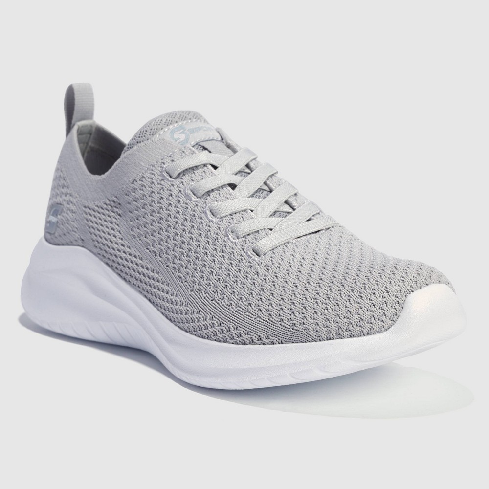 S Sport By Skechers Women's Resse 2.0 Elastic Gore Sneakers - Light Gray 8