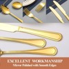 BRINJOY 40-Piece Gold Flatware Set with Minimalist Stripe Handles - 8-Person Stainless Steel Cutlery Set, Dishwasher Safe & Mirror Polished - 4 of 4
