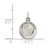 Black Bow Jewelry Sterling Silver Antiqued First Holy Communion Medal Charm, 11mm - 4 of 4
