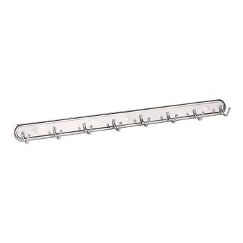 7 Hooks Stainless Steel Door Wall Mounted Clothes Bags Coat Hook Rack -  Silver Tone - On Sale - Bed Bath & Beyond - 33903735