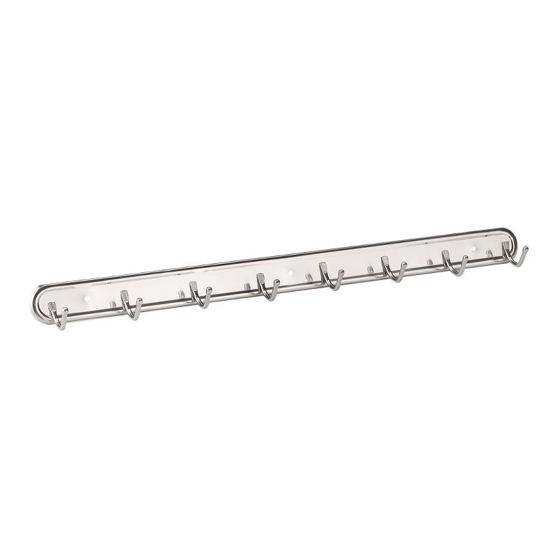 Unique Bargains Wall Mounted 8 Hooks Coat Towel Rack Hooks and Hangers Silver Tone 1 Pc, 1 of 7