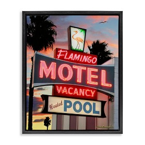 Stupell Industries Tropical Flamingo Motel, 17" x 21" - 1 of 4