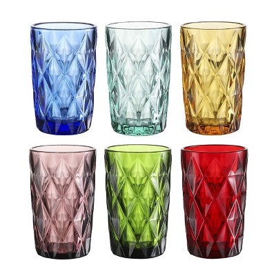 East Creek 11 Oz Double Glasses Beverage Colored Tumblers & Water Glasses,  Blue - Set Of 6 : Target