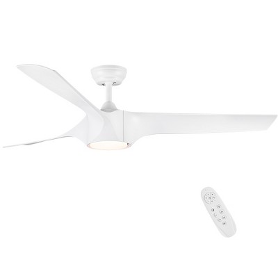 BestParts 56" LED Ceiling Fan with White Blades - 6-Speed, 3-Color, Energy Efficient