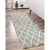 Unique Loom Rabat Shag Trellis Geometric Indoor Woven Area Rug - image 4 of 4