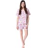 Disney Womens' Princesses Gowns Character Sleep Pajama Set Short Pink - 2 of 4