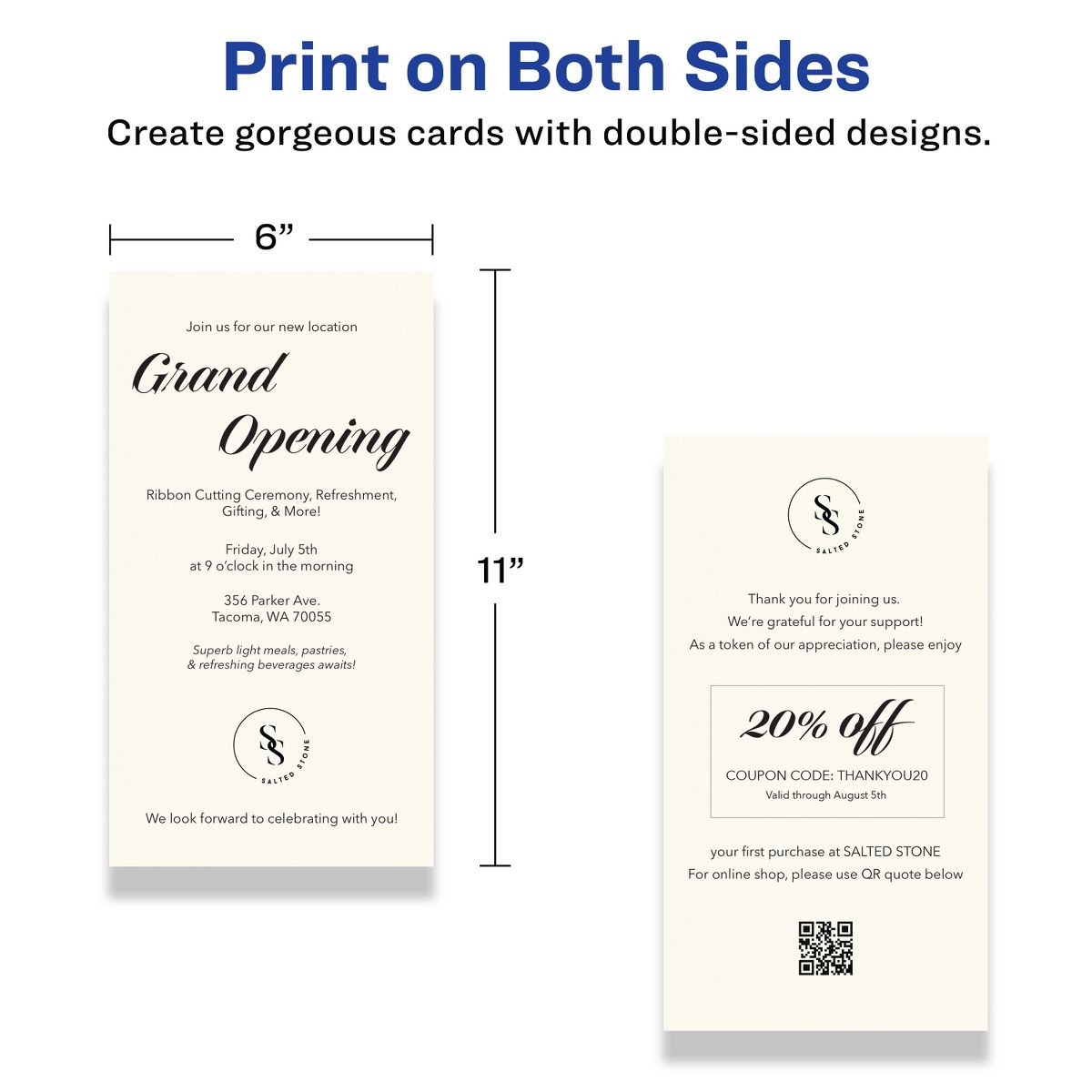 Avery 6" x 11" Rectangle, Matte Ivory Postcards - thumbnail 6
