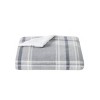 King Cozy Teddy Bed Blanket Gray Plaid - Cannon - image 2 of 4