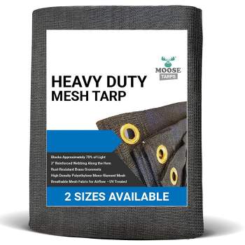 Moose Supply Black Mesh Tarp Cover, Heavy Duty Polyethylene
