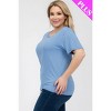Slickblue Women's Plus Size Short Sleeve Tee, Soft Stretch Fit, Classic Round Neck, 10 Color Options, Size 1XL-3XL - 3 of 4