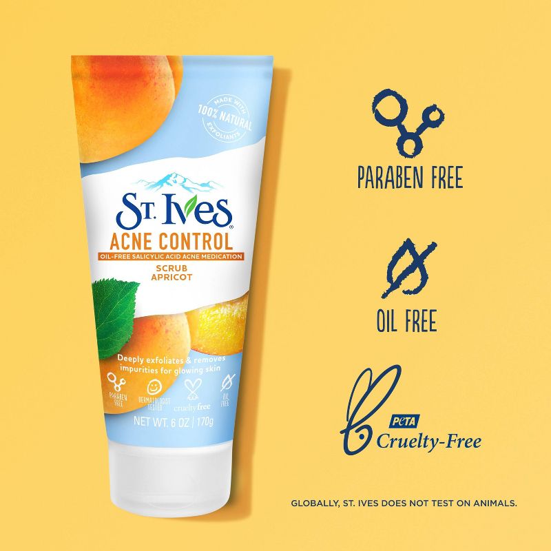 St. Ives Oil-Free Acne Control Apricot Face Scrub - 6oz, 5 of 16