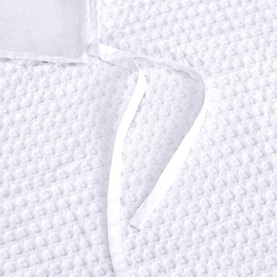 Textured Duvet Cover & Shams | 3 Piece Set Soft 100% Cotton | White Duvet Cover by California Design Den - White Waffle, Oversized King