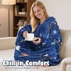 Catalonia Women's Casual Blanket Hoodie Sweatshirt, Cozy Fleece Blanket Pullover Sweater with front Pocket, Clothing Cozy Gift for Wife Woman - 4 of 4