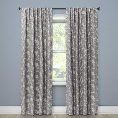 84"x50" Edalene Blackout Curtain Panel Gray - Threshold™