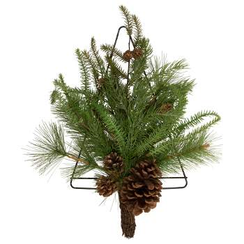 Northlight 21" Pine Christmas Tree Wall Hanging Decoration with Pinecones