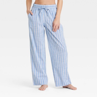 Women's Striped Cotton Blend Pajama Pants - Auden™