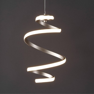 11" Silver Modern Minimalist Aluminum LED Pendant Light