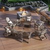 WestinTrends Highland 12-Piece HDPE Outdoor Patio Furniture Adirondack Chair Conversation Table Set - 2 of 4