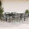 vidaXL Garden Dining Set Grey, Light Grey, Black - 3 of 4