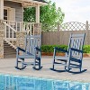 HDPE All-Weather Oversized Rocking Chair, 350lb Capacity, Stainless Steel & Anti-Rollover Design - 2 of 4