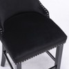 NicBex Dining Chairs Set of 2 Bar stool Upholstered Chair Contemporary Velvet Barstools with Button Tufted Decoration and Wooden Legs - 3 of 4