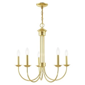 Livex Lighting Estate 5 - Light Chandelier in  Polished Brass - 1 of 2