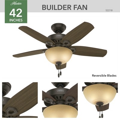 42" New Bronze Ceiling Fan with LED Light and Reversible Blades