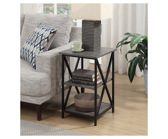 Tucson 3 Tier End Table - Weathered Gray - Johar Furniture