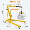 Engine Hoist, Cherry Picker - 2 Ton/4400 LB Heavy Duty with Leveler, Telescopic Boom & 6 Wheels, Folding Portable Lift for Garage Auto Shop - 3 of 4