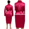 INSPIRE CHIC Men's Satin Long Sleeve Robe with Shorts Sleepwear 2-Piece Set - 4 of 4