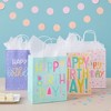 Sparkle and Bash 24 Pack 8 x 10 x 4 Inch Happy Birthday Gift Bags with Handles and 24 Sheets White Tissue Paper, 4 Pastel Colors - 2 of 4