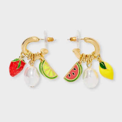 SUGARFIX by BaubleBar Sweet To The Core Statement Earrings - Multicolor