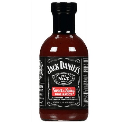 Jack Daniel's Sweet & Spicy BBQ Sauce, 19.5 oz Bottle (Pack of 4)