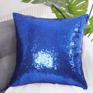PiccoCasa Decors Sequin Throw Pillow Covers Shiny Sparkling Comfy Satin Cushion Covers - 1 of 4