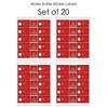 Big Dot of Happiness Red and Gold Friendsmas - Friends Christmas Party Water Bottle Sticker Labels - Set of 20 - 3 of 4