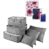 iMountek "9-Piece Water-Resistant Travel Packing Cubes – Ultimate Organizer for Clothes, Underwear, and Accessories!" Grey - 3 of 4