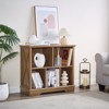 Farmhouse  Cube Bookshelf, Wood Display Cabinet Book Shelves for Bedroom,Living Room,Office - 3 of 4