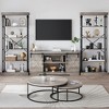 Bookshelf Industrial Bookcase Tall 6 Tier Standing Bookshelves Wood Display Rack Rustic Bookshelf - 4 of 4