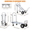 Convertible Hand Truck Dolly, Heavy Duty Folding Utility Cart, Pneumatic Tires for Warehouse, Aluminum - 2 of 4