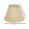 Vynxaria Lampshades: Beige Slant Empire Shade, 6" x 12" x 8" with Washer Fitter - 3 of 4