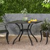 SKRAN Arch Mesh 39 inch Square Table, Outdoor Cast Aluminum Black Square Patio Dining Table for Barbecue, Kitchen, Dining, Black - 2 of 4