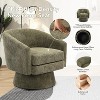 360°Modern Swivel Accent Sofa Chair,Cozy Round Chenille Fabricm,Round Armchair Single Sofa with Arms, for Living Room - 4 of 4
