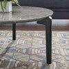 NicBex Modern Imitation Marble Round Coffee Table with Solid Wood Legs,Rubber Wood Side Table,Center Table for Living Room - 4 of 4